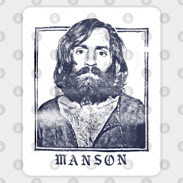 Charles Manson /// Vintage Look Punk Style Design Sticker by DankFutura